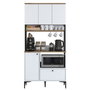 Hanah Home Gabinete Multipropósito Blanco y Nuez